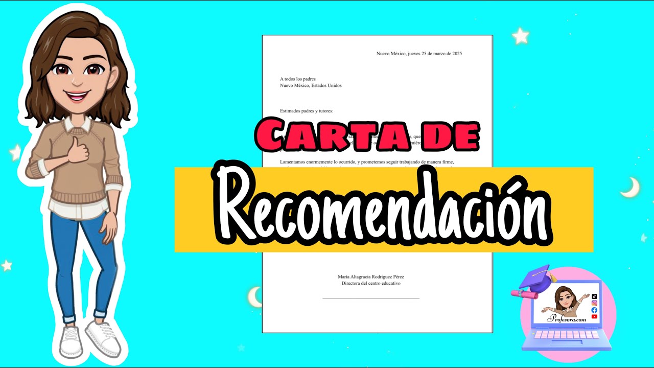 cartas de recomendacion laboral para editar