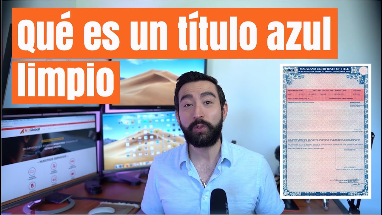 que significa titulo azul en un carro americano