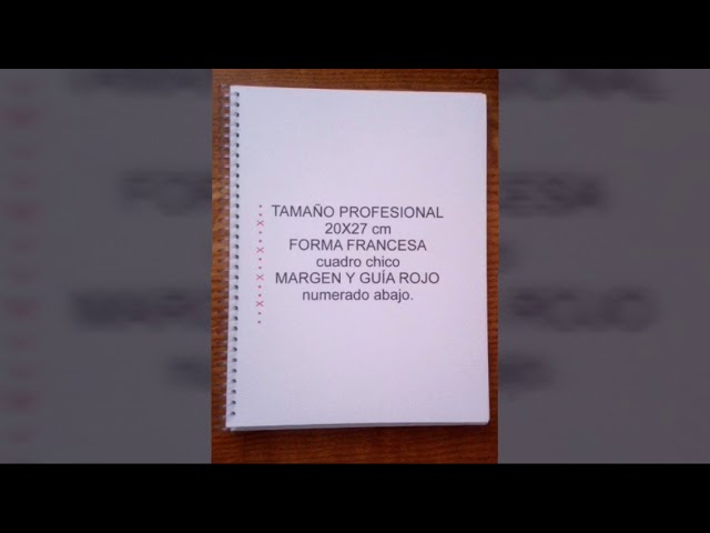 cual es el cuaderno de forma francesa