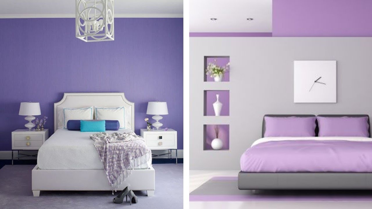 gama de colores violeta para paredes