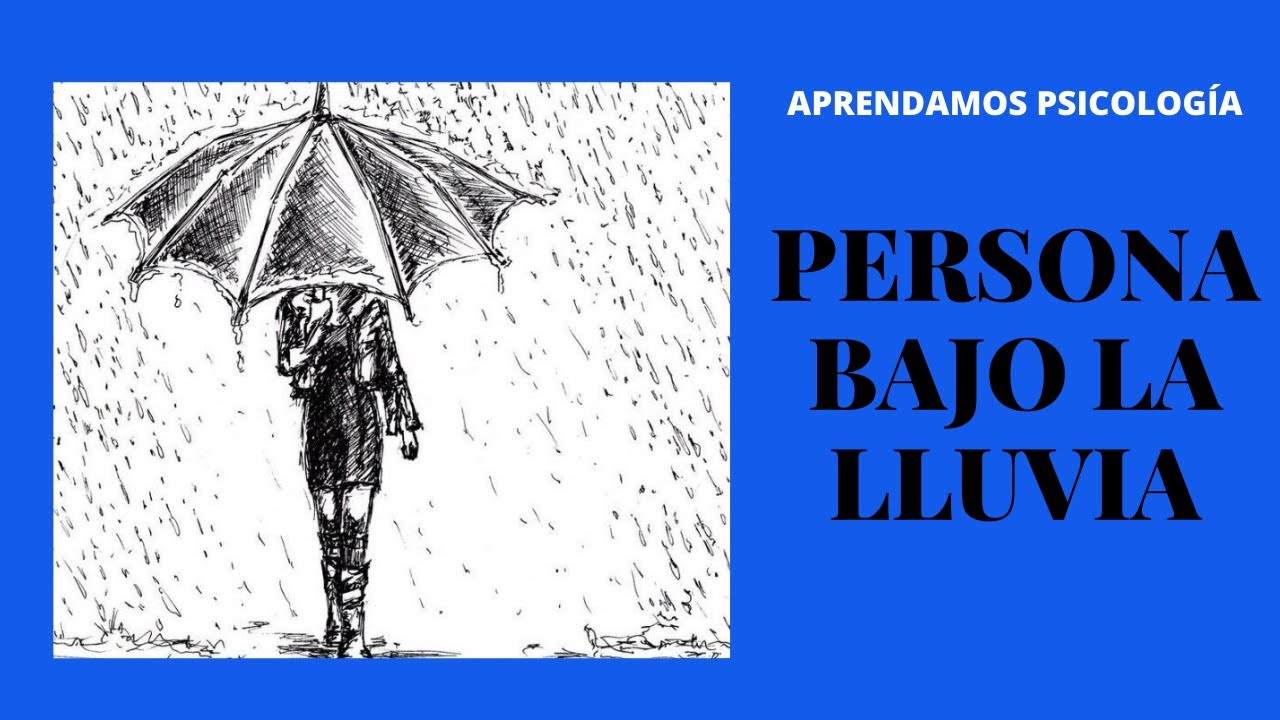 historia de persona bajo la lluvia