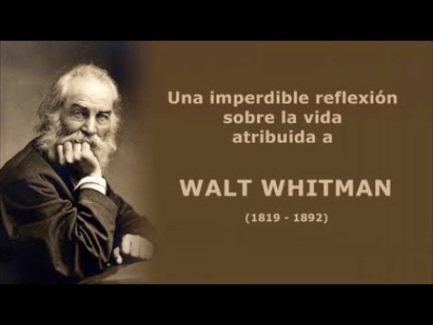 poemas de walt whitman sobre la vida