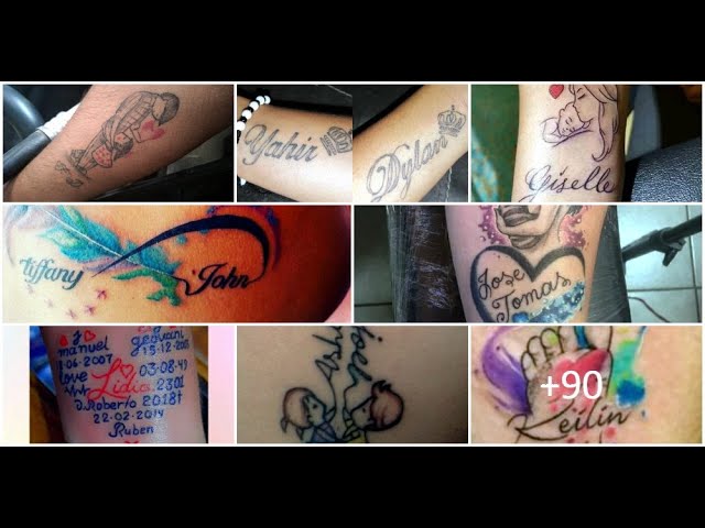 tatuajes de nombres de hijos para hombres