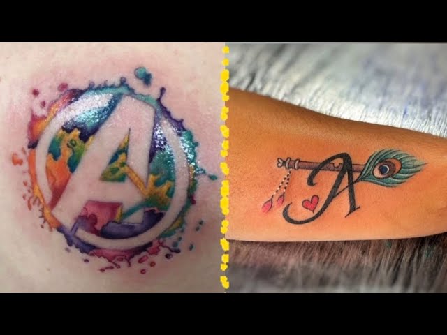 hombre tatuajes con la letra a