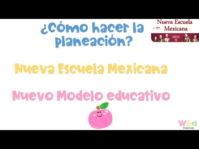planificacion para preescolar con el nuevo modelo educativo