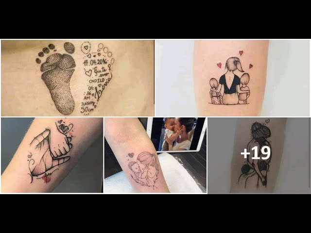 tatuajes de mujeres con sus hijos