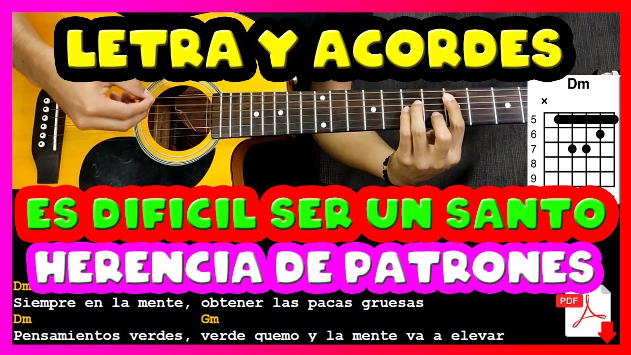 es dificil ser un santo acordes