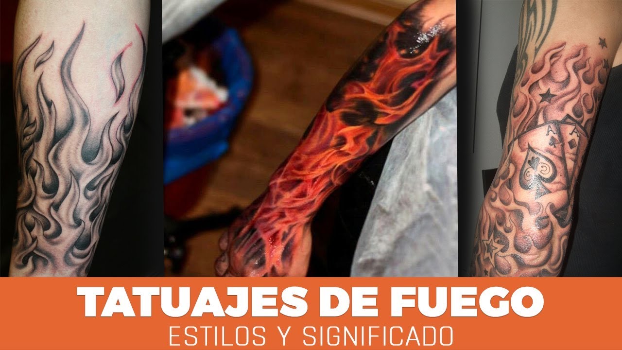 tatuajes de fuego en el brazo