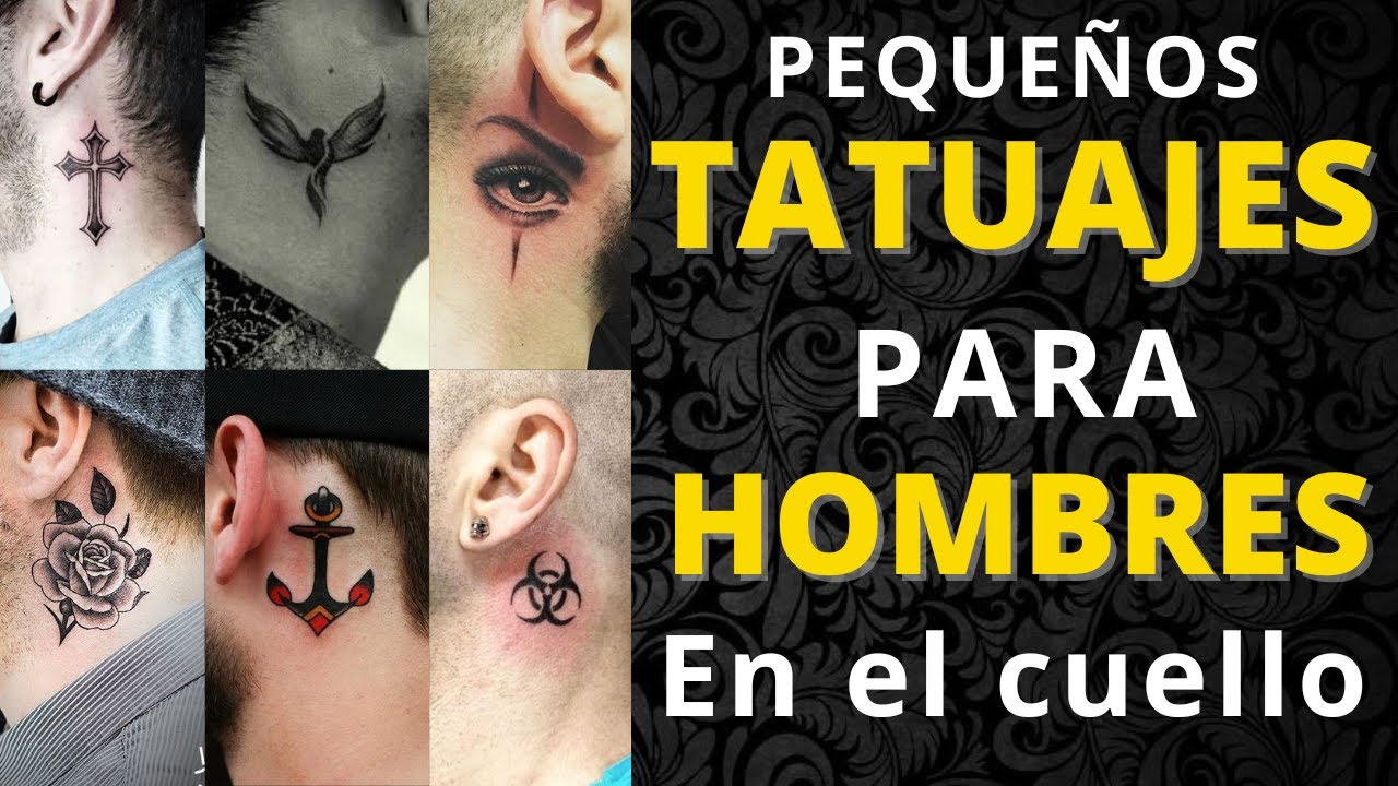 tatuajes sencillos para hombres en el cuello