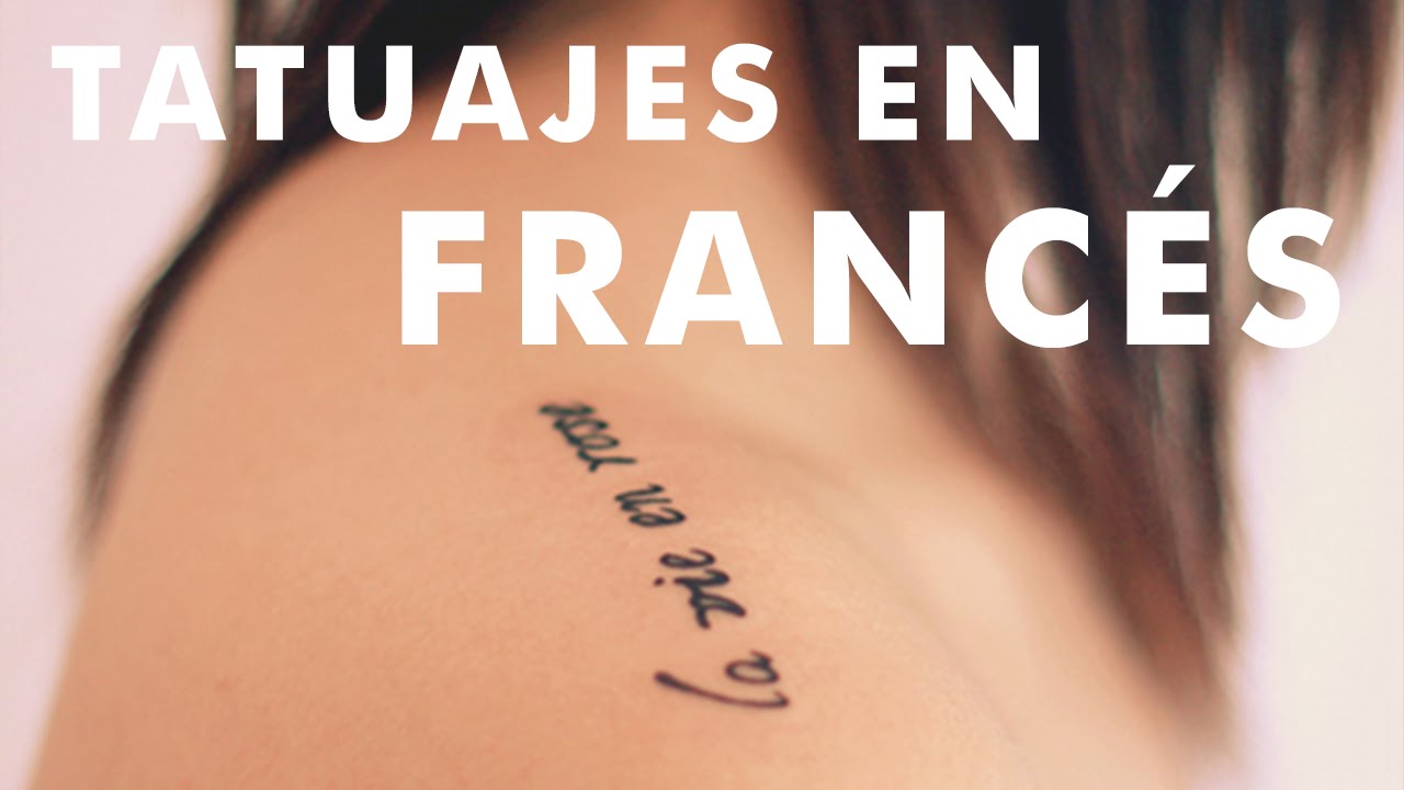 la vida es bella en francés tatuaje
