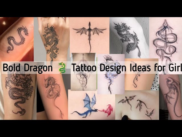 tatuajes de dragones pequeños para mujeres